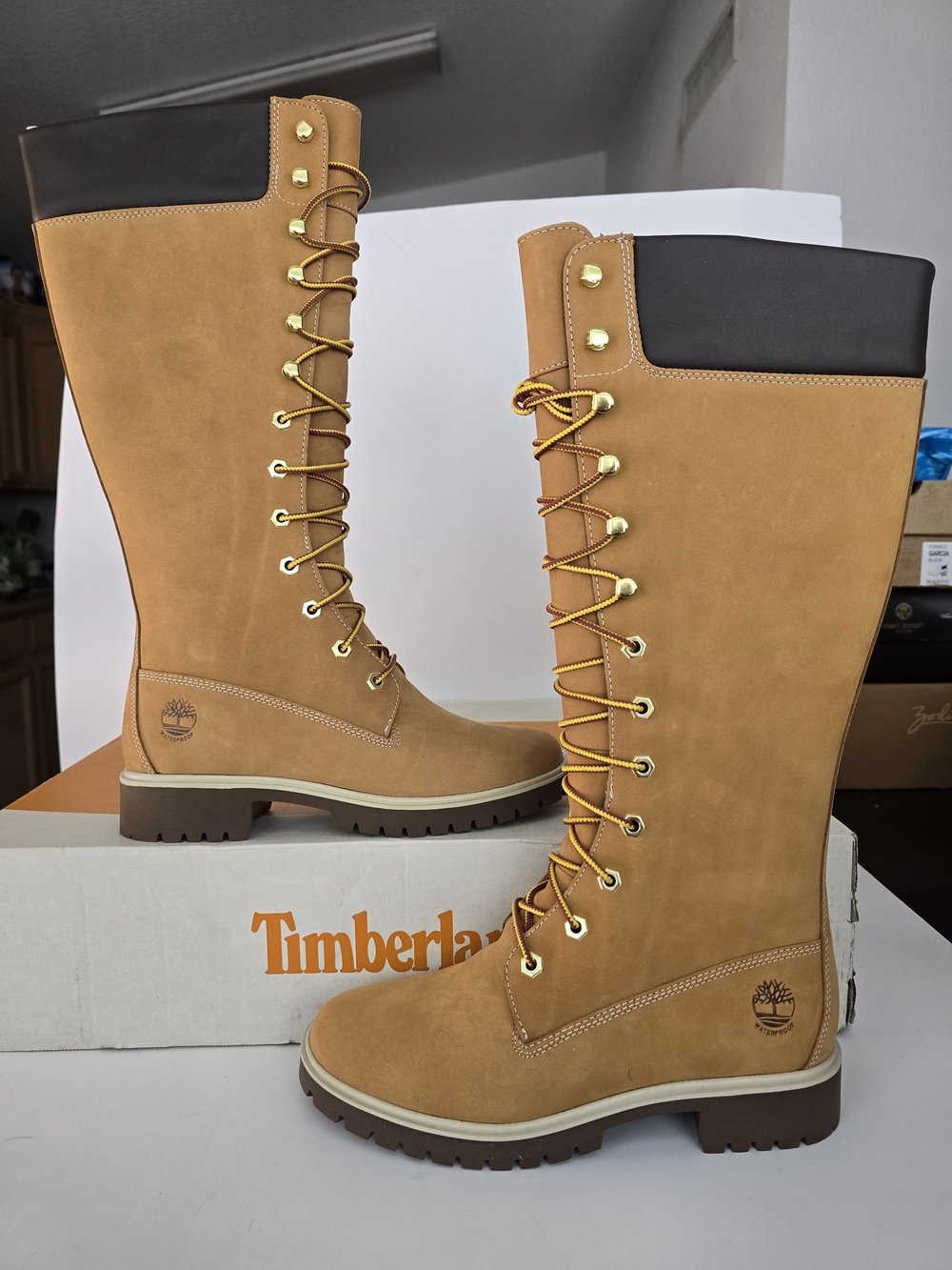 Timberland Women's Tan Lace-Up Tall Boot